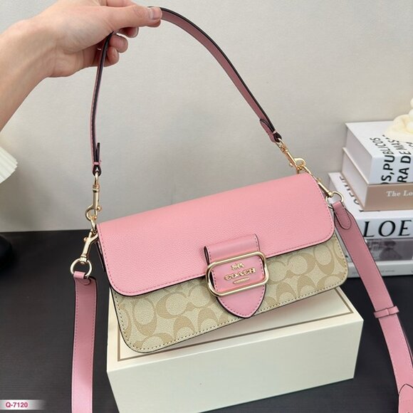 Coach Pink and Cream Shoulder Bag - Picture 1 of 7